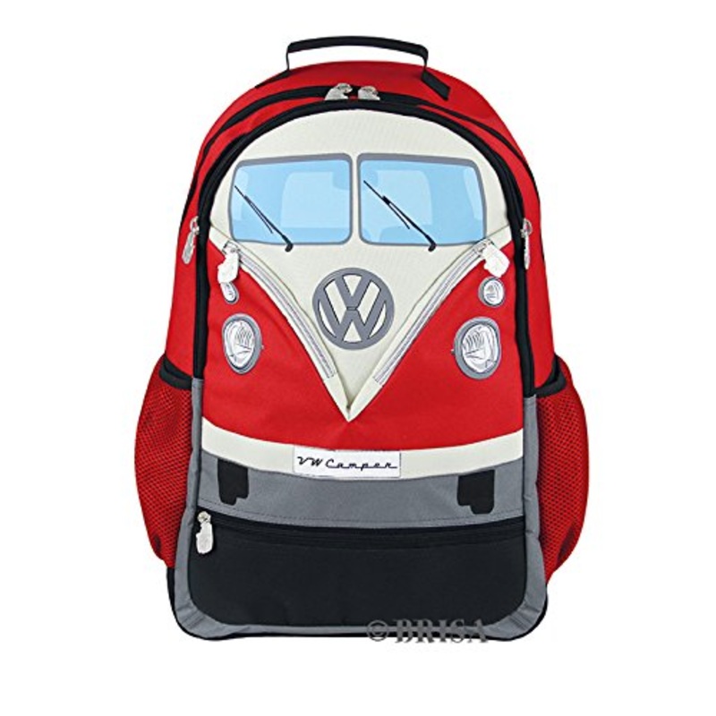 Vw Collection By Brisa Backpack With Vw Bus T1 Front Design (Red)