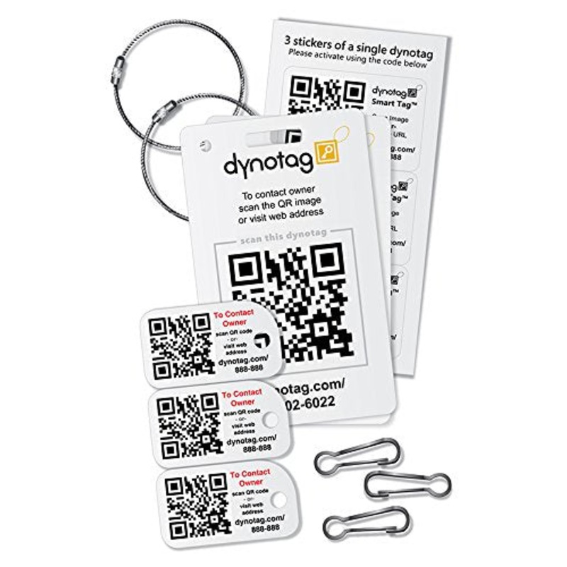 Dynotag Savvy Traveler Starter Kit: An Assortment Of Popular Qr Smart Tags