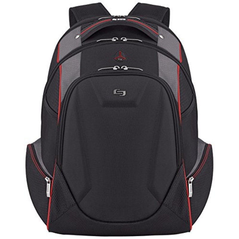 Solo Launch 17.3 Inch Laptop Backpack With Hardshell Front Pocket, Black