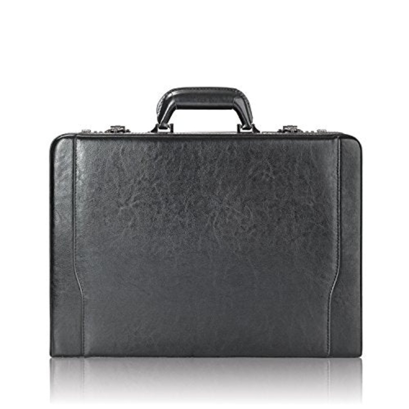 Solo Premium Leather 16 Inch Laptop Attach, Hard-Sided With Combination Locks, Black