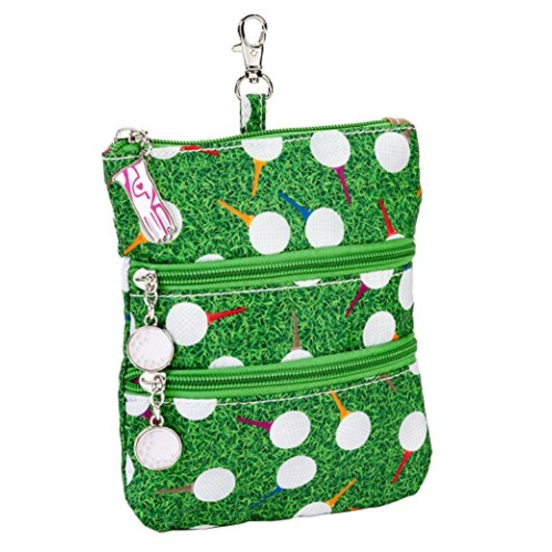 Sydney Love Sport Teed Off Clip On Zip Pouch, Green Multi