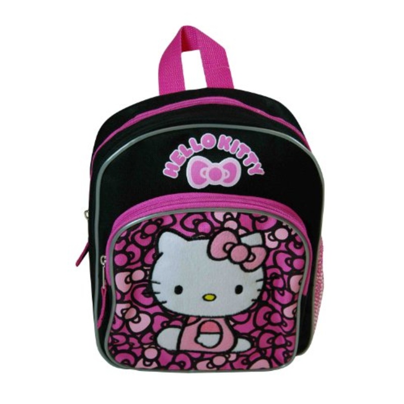 Hello Kitty Lovely Bow 10" Mini Black And Pink Backpack