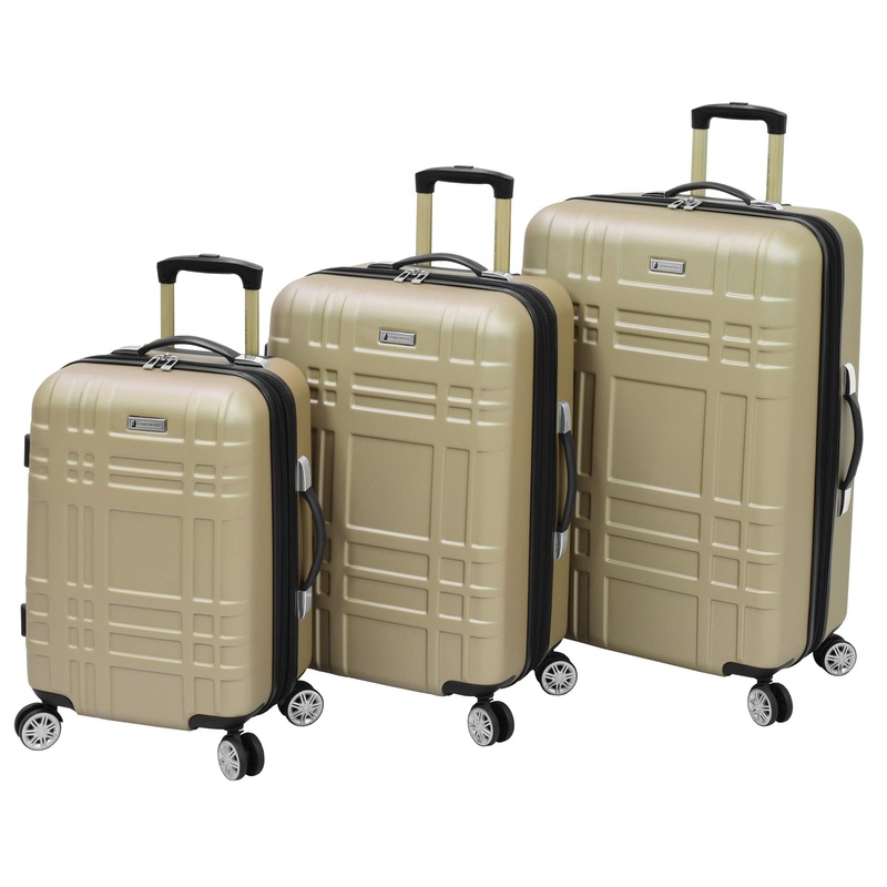 London Fog Hardsided 3 Piece Spinner Set, Champagne