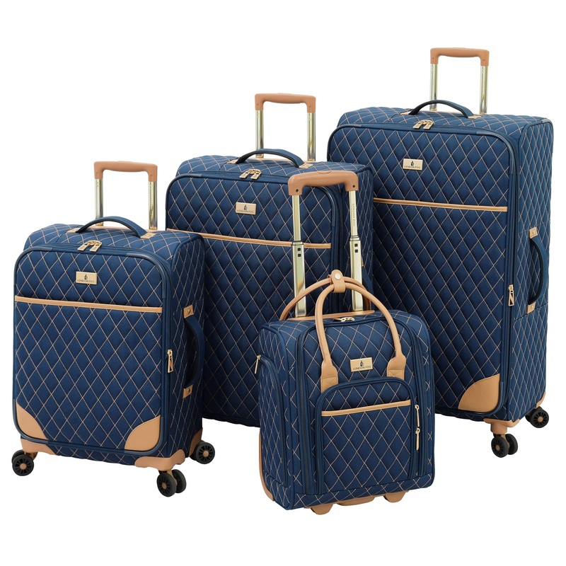 London Fog Queensbury 4 Piece Spinner Set, Navy