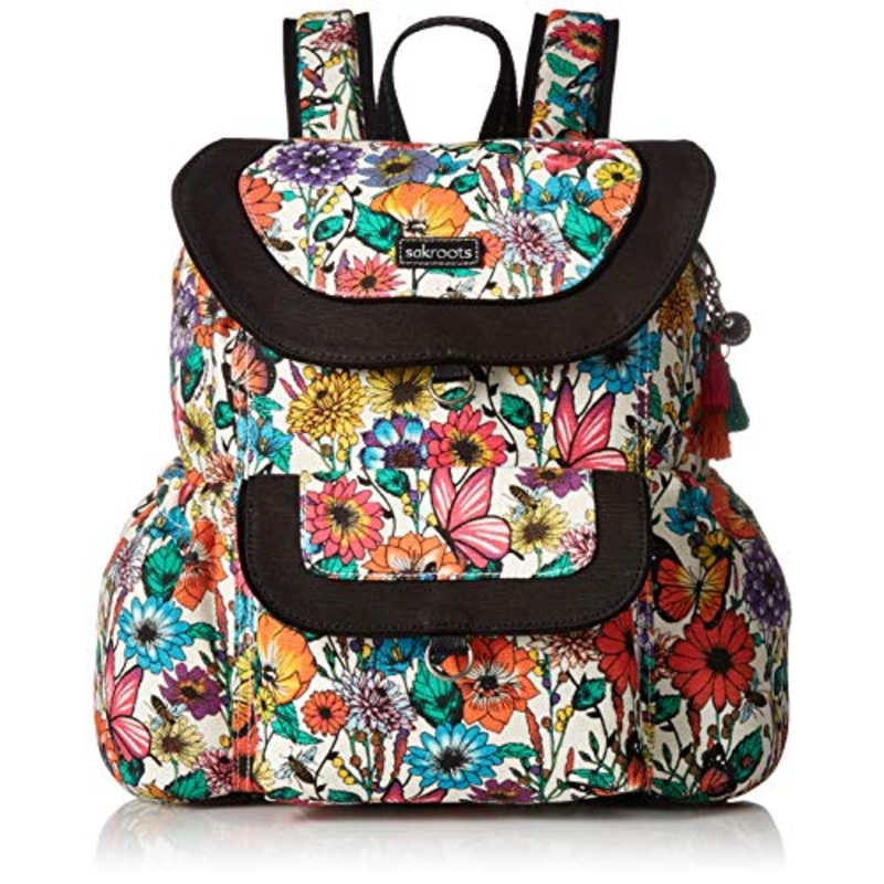 Sakroots Artist Circle Flap Backpack, Optic in Bloom