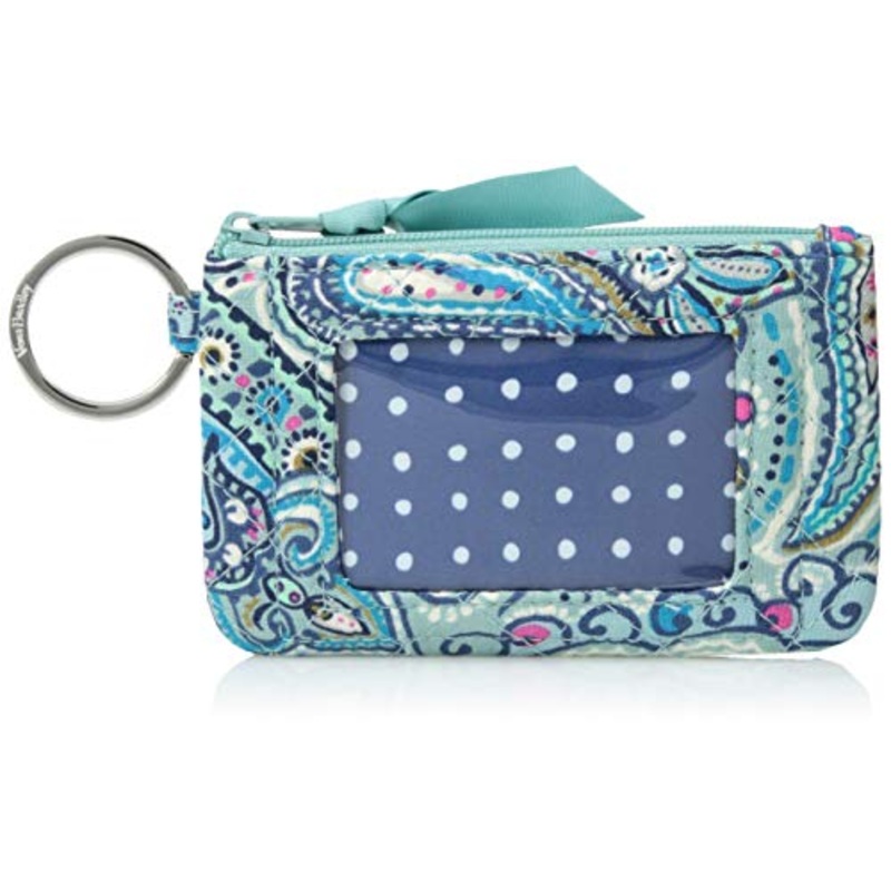 Vera Bradley Iconic Zip ID Case, Signature Cotton, Daisy Dot Paisley