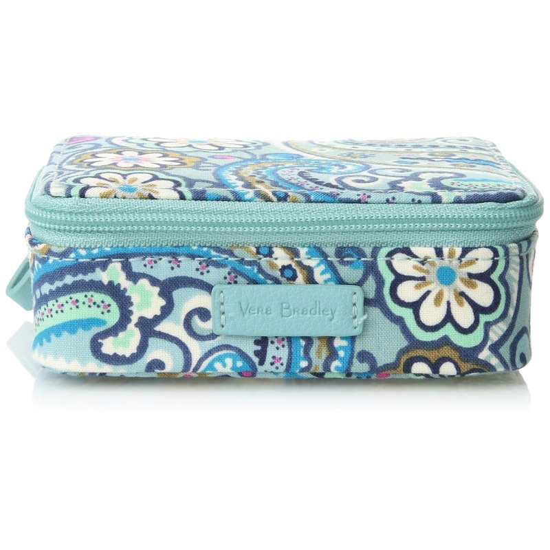 Vera Bradley womens Iconic Travel Pill Case, Signature Cotton, Daisy Dot Paisley, One Size