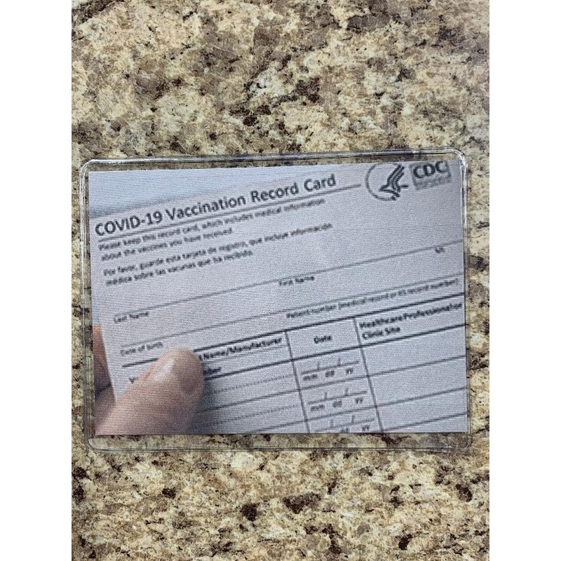 COVID-19 Vaccination Card Clear Plastic Sleeve 5-Pack 042332