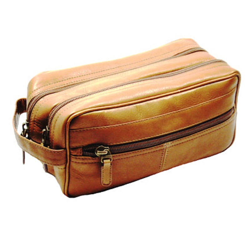 Dorado Leather Double Zip Shave Kit 765-115