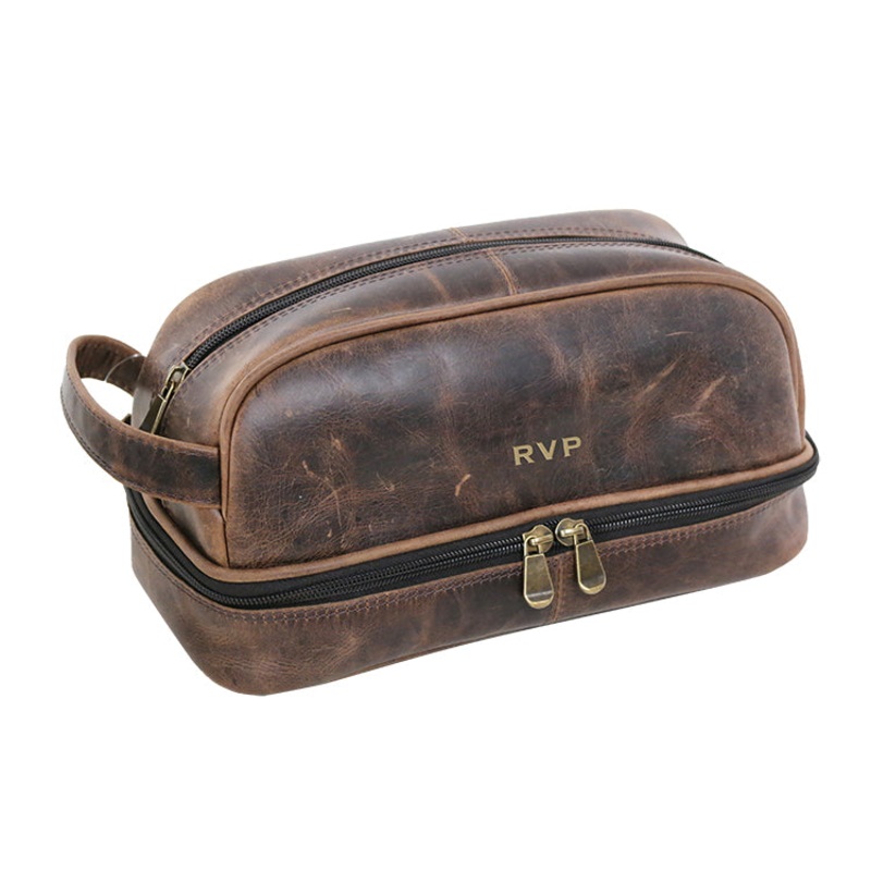 NLDA DayTrekr Distress Leather Shave Kit 771-20413-BN