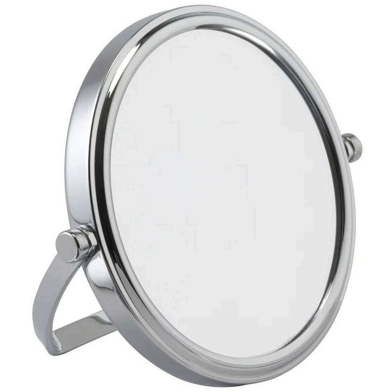 Alice Wheeler London 7x Magnification Round Medium Mirror - Chrome