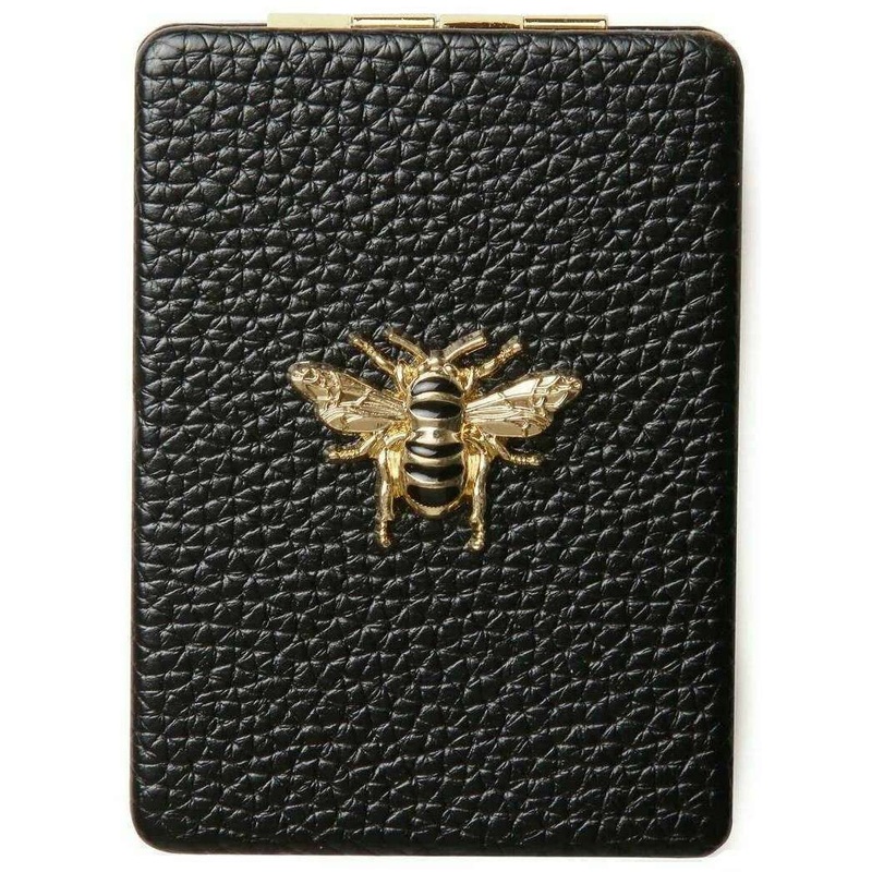 Alice Wheeler London Oblong Compact Mirror - Black