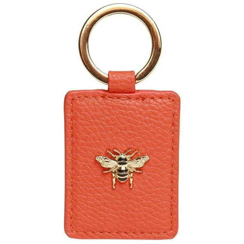 Alice Wheeler London Rectangle Key Ring - Orange