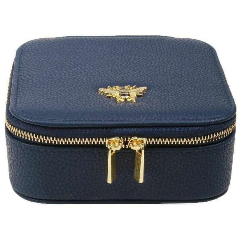 Alice Wheeler London Travel Jewellery Box - Navy