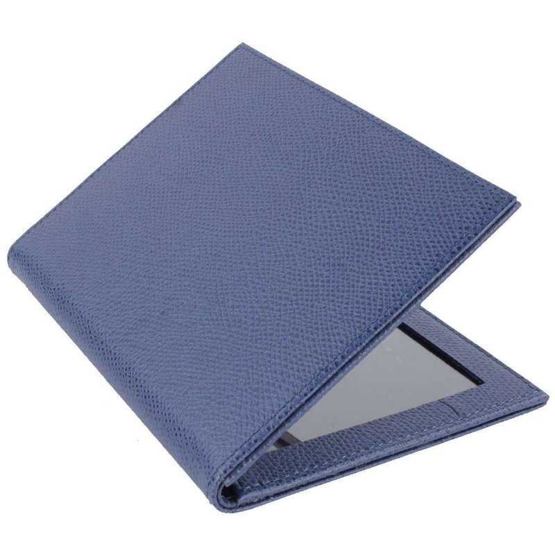 Byron and Brown Florence 2 Fold Leather Travel Frame 5x3.5 - Blue
