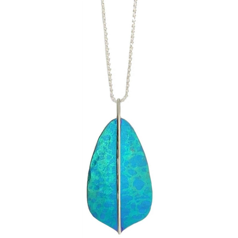 Ti2 Titanium Shield Pendant - Green