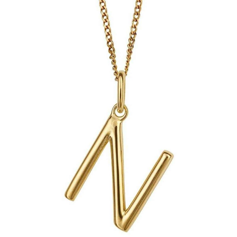 Beginnings N Initial Pendant - Gold