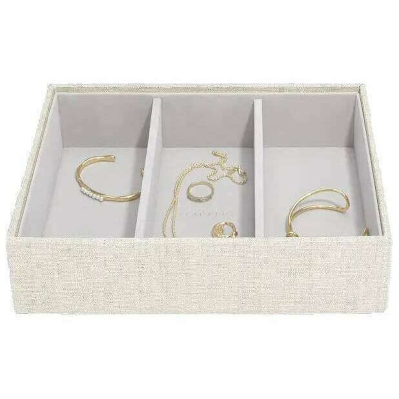 Stackers Classic Watch and Accessory Tray - Oatmeal/Linen Beige