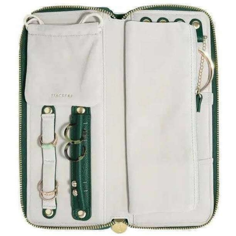 Stackers Jewellery Roll - Forest Green