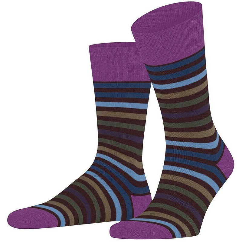 Falke Tinted Stripe Socks - Rioja Purple