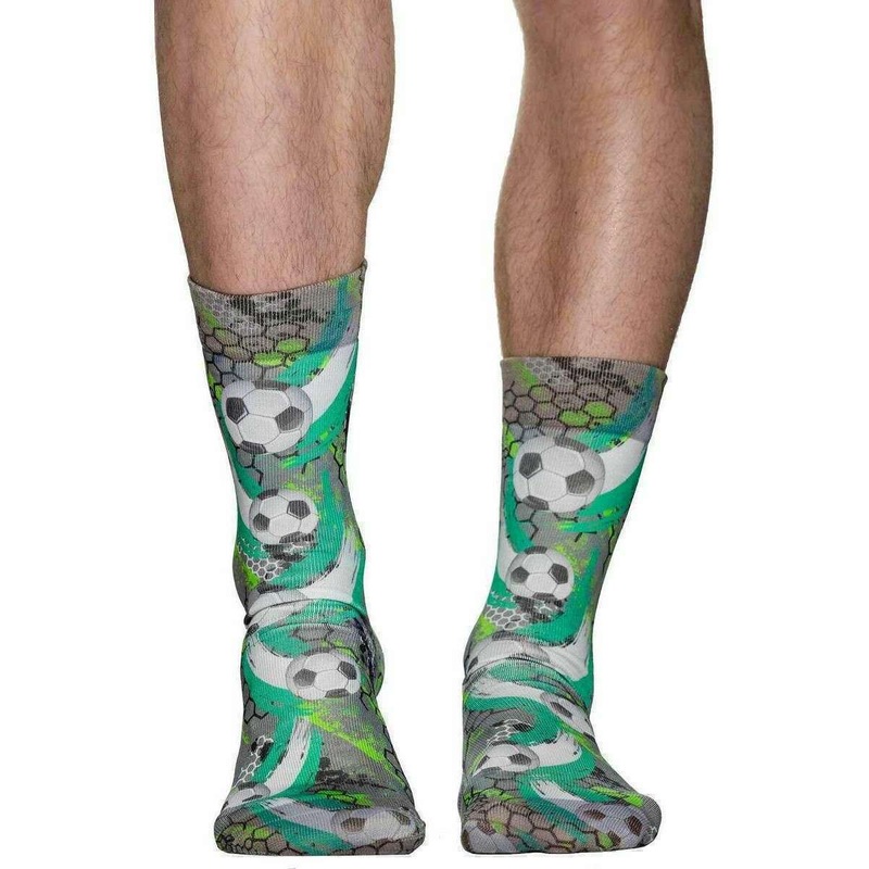 Wigglesteps Football Socks - Green/Grey