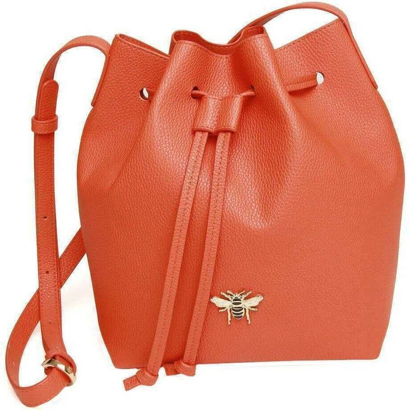 Alice Wheeler London Bucket Crossbody Bag - Orange
