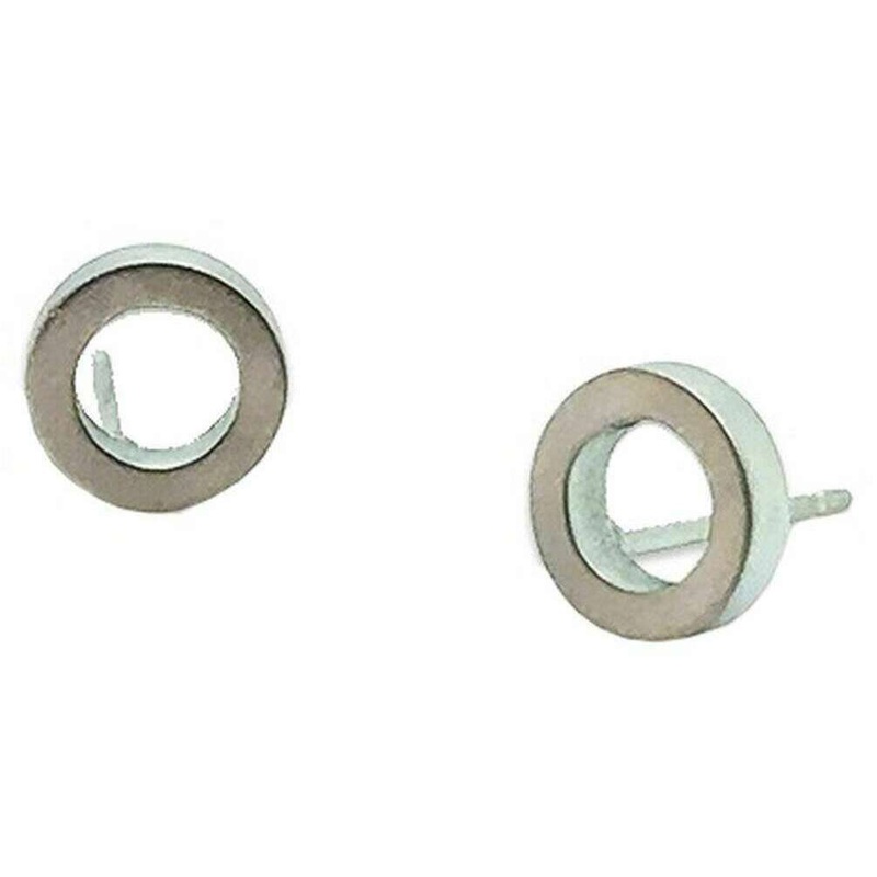 Ti2 Titanium Ringo Stud Earrings - Light Green