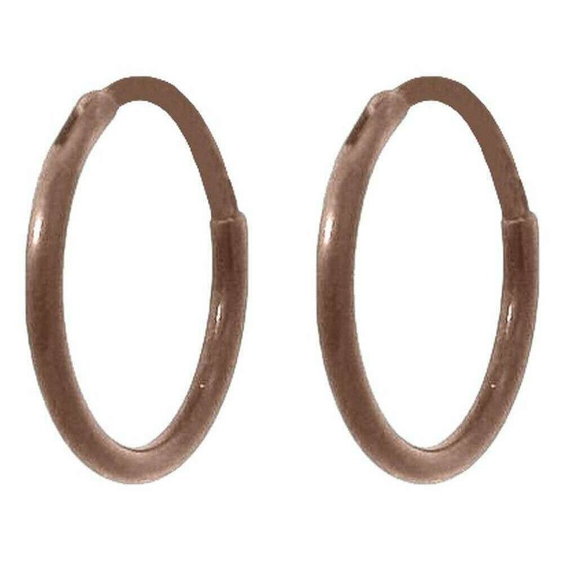 Ti2 Titanium Small Full Hoop Earrings - Brown