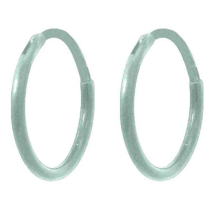 Ti2 Titanium Small Full Hoop Earrings - Light Green