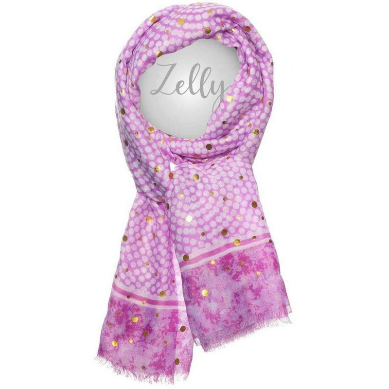 Zelly Metallic Spots Scarf - Lilac