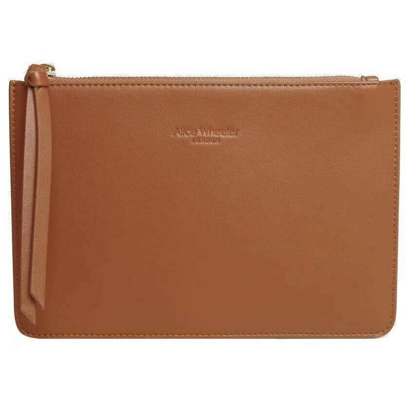 Alice Wheeler London Paris Clutch - Tan
