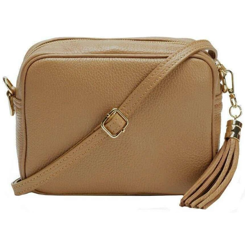 Elie Beaumont Crossbody Bag - Camel Brown