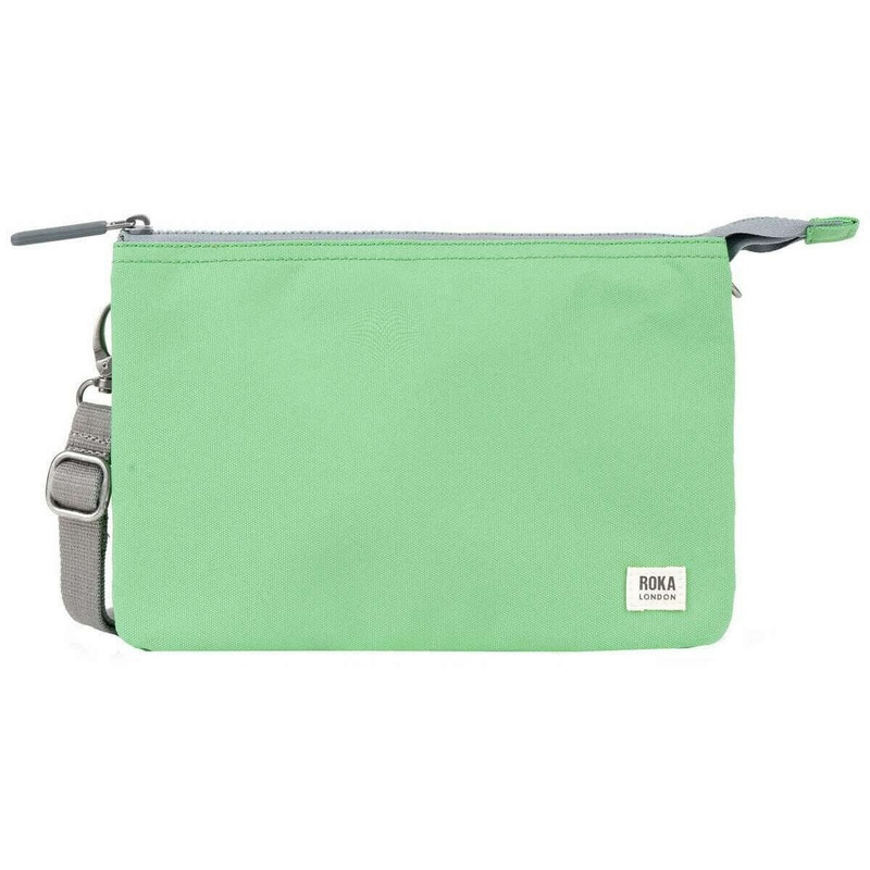 Roka Carnaby XL Recycled Canvas Crossbody Bag - Peppermint Green