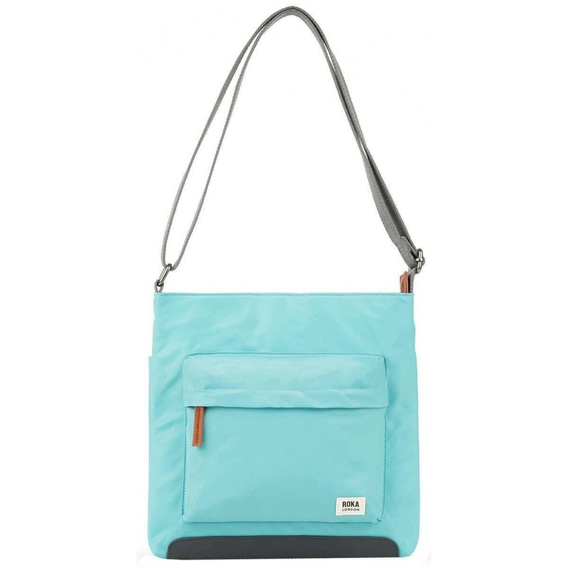 Roka Kennington B Medium Recycled Nylon Crossbody Bag - Aquatic Awe Blue