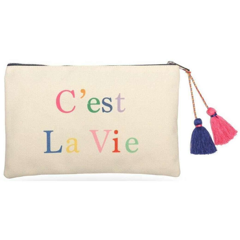 Zelly C'est La Vie Cotton Clutch - Cream
