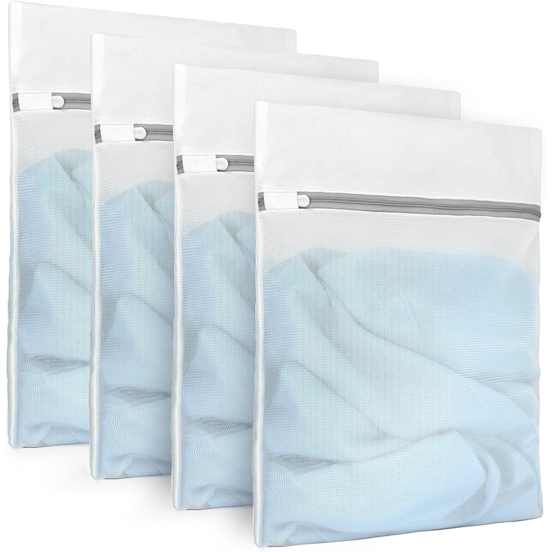 3-Pack Mesh Laundry Bags with Non Rust Zipper, Medium