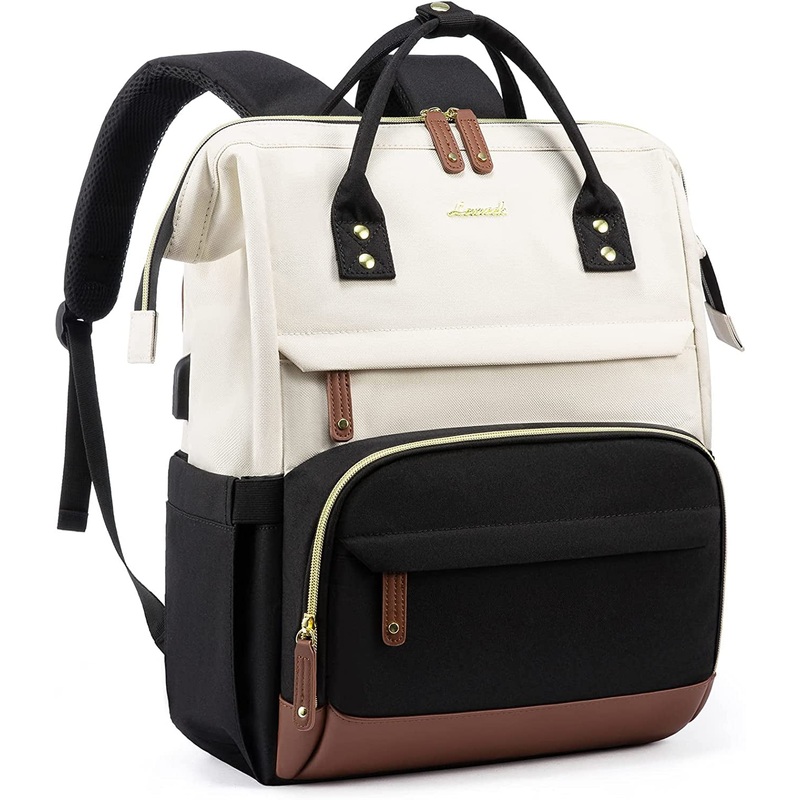 LOVEVOOK Laptop Backpack for Women, 17 Inch Work Business Backpacks Purse with USB Port, Large Capacity Nurse Bag College Bookbag for School, Waterproof Casual Daypack for Travel