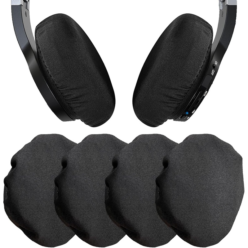 Pchero Headphone Ear Pads Covers, 2 Pairs Washable Strechable Headset Earpad Cloth Cover for Gym, Training, Aviation, Racing, Gaming over the Ear Headphones, Fit 3.5" - 4.3" Ear Pads