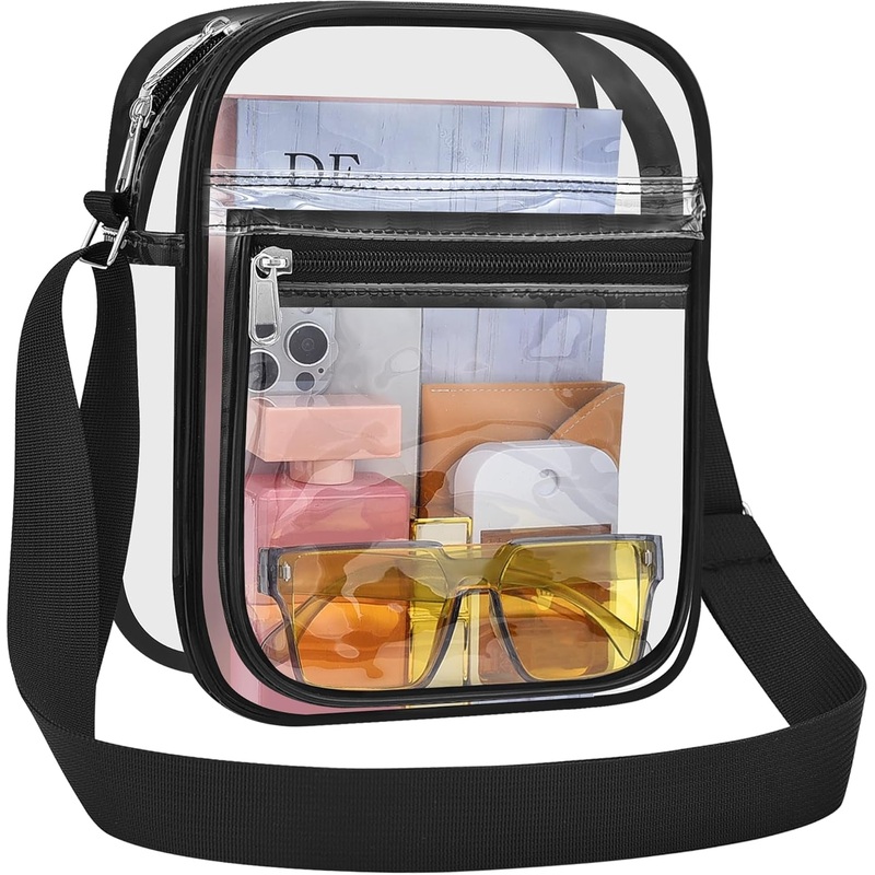 USPECLARE Clear Purse Bag for Stadium Events Clear Messenger Bag for Men and Women