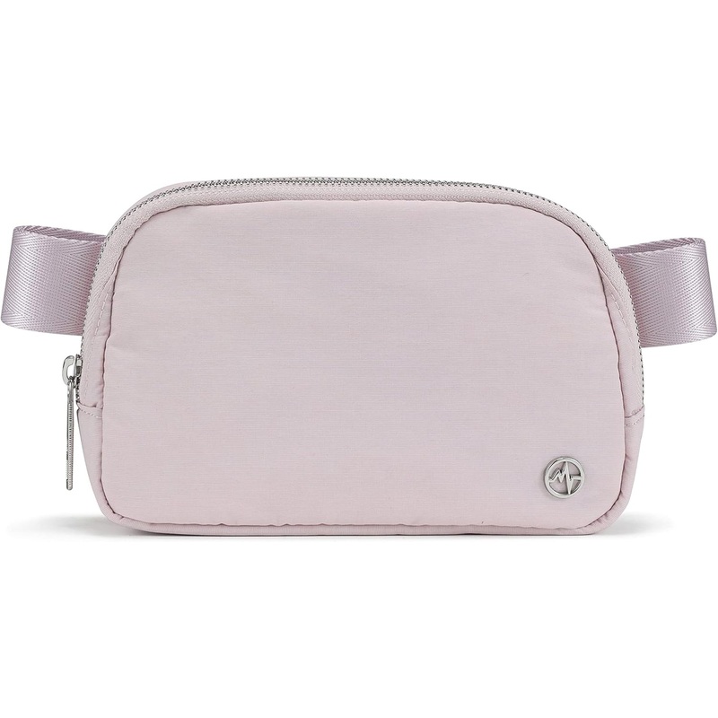 Belt Bag with Adjustable Strap & Zipper, Fashion  Crossbody Bags for Women, Pink
