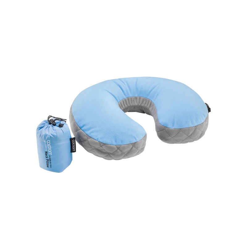 Cocoon AirCore U-shaped Neck Pillow - Light Blue/Grey