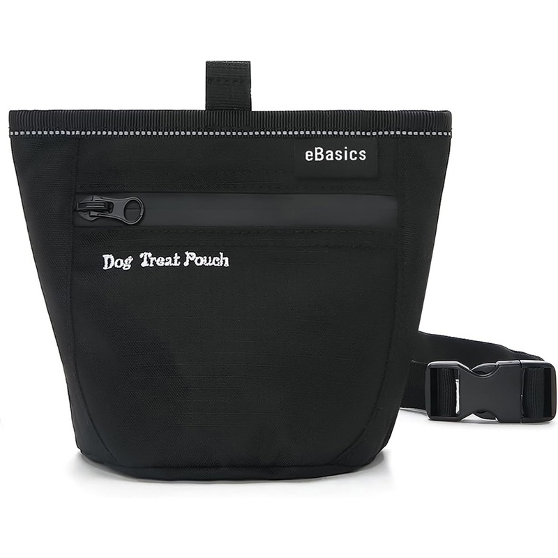 Dog Treat Snack Reward Pouch for Training with Waist Clip, Magnetic Opening and Belt