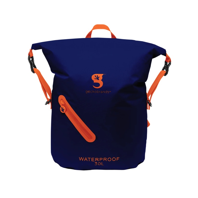 Geckobrands Waterproof Light Backpack - Navy/Orange