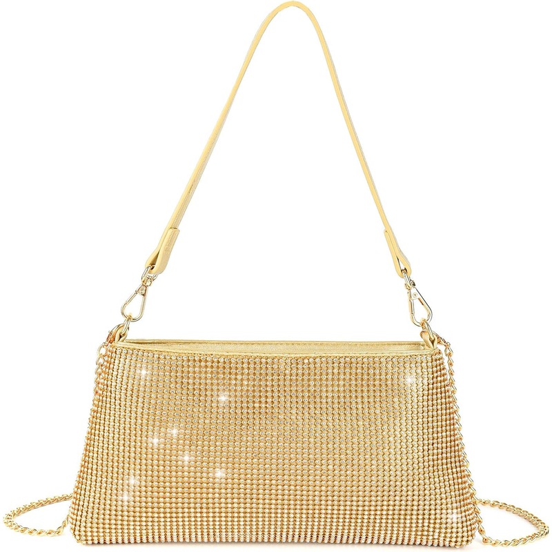 Rhinestone Evening Handbag for Women With Detachable Chain