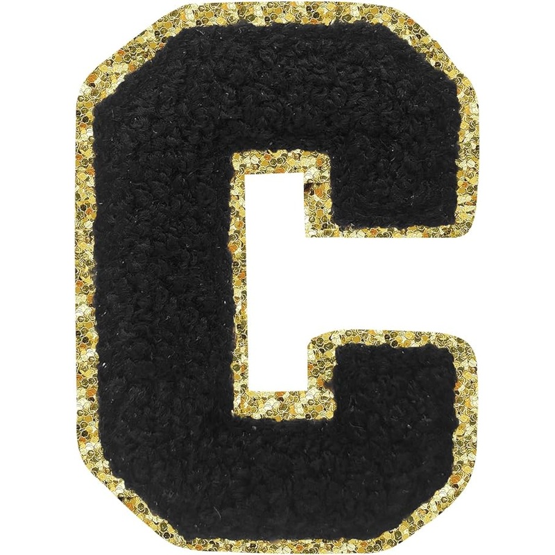 Varsity Letter Patch C - Black