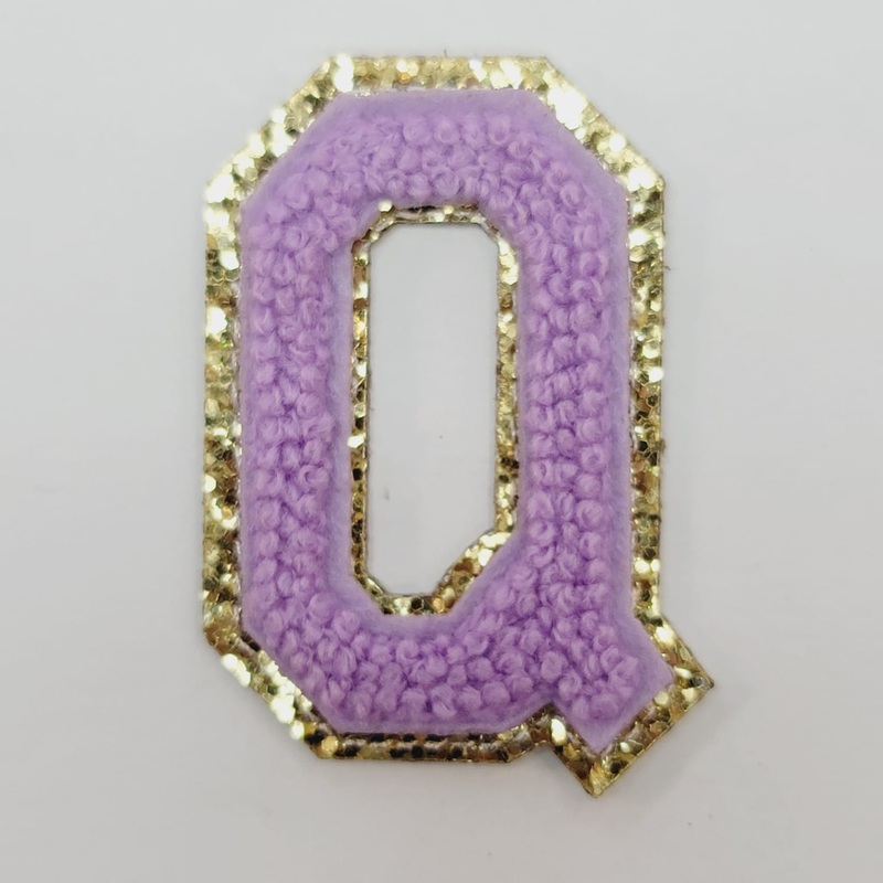 Varsity Letter Patch Q - Lavender