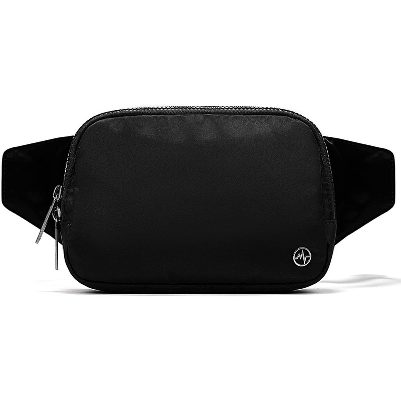 Versatile Belt Bag with Adjustable Strap, Dual Zipper Waterproof Fanny Pack, Unisex, 2L