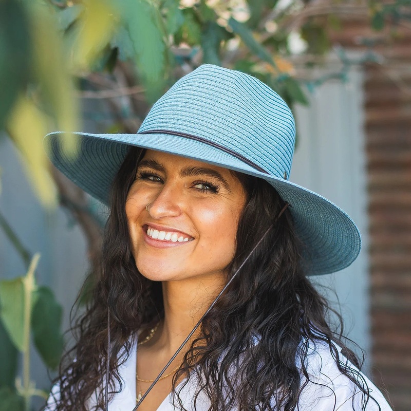 Wallaroo Sanibel UPF 50+ Packable Sun Hat - Cornflower