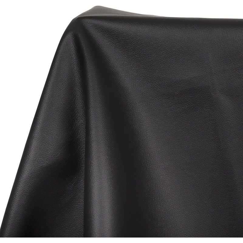 Waterproof Grain Vinyl Faux Leather for DIY Upholstery and Refurnishing, Black