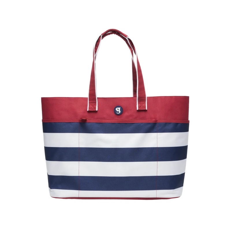 Geckobrands Large Beach Tote - Red/White/Blue